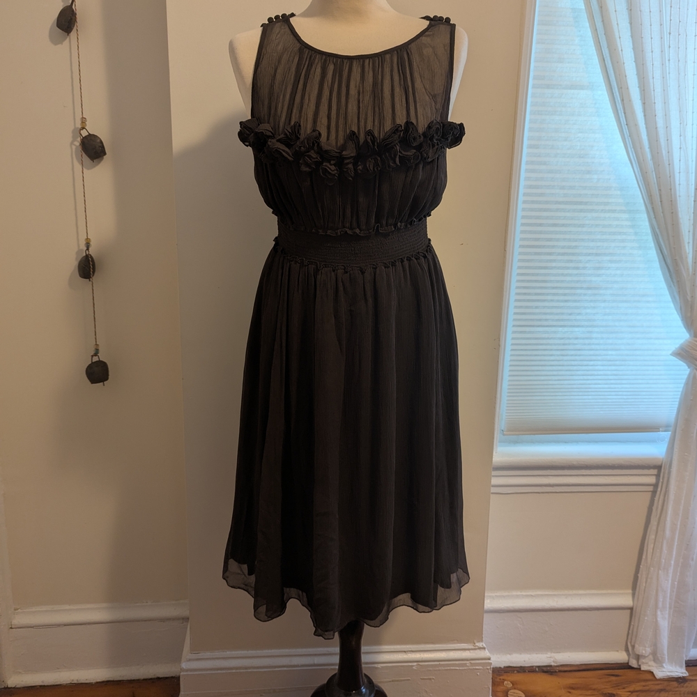 Susana Monaco Brown Sleeveless Midi Dress